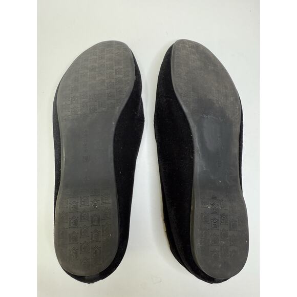 Birdies The Starling Ballet Flat Womens 9.5 Black Cotton Velvet Slip On Slipper - Picture 6 of 9